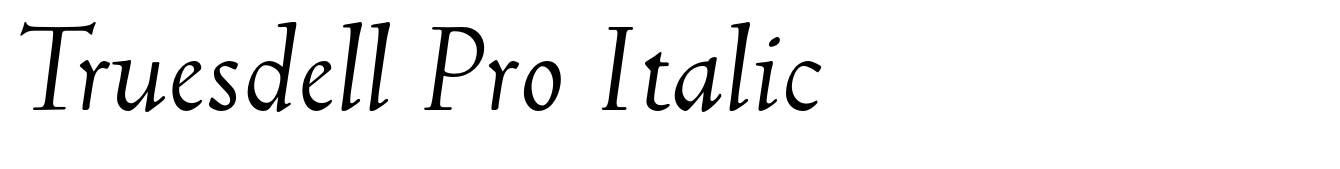 Truesdell Pro Italic